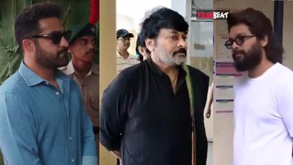 Jr.NTR, Allu Arjun और Chiranjeevi ने Hyderabad में डाला वोट | Pushpa | Lok Sabha Election 2024
