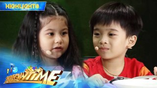 Argus and Kelsey imitate a scene from the movie 'Kasal, Kasali, Kasalo | It’s Showtime