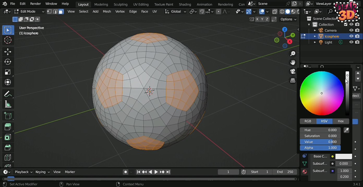 Make a Football ⚽ in Blender for beginners !! Blended Tutorial