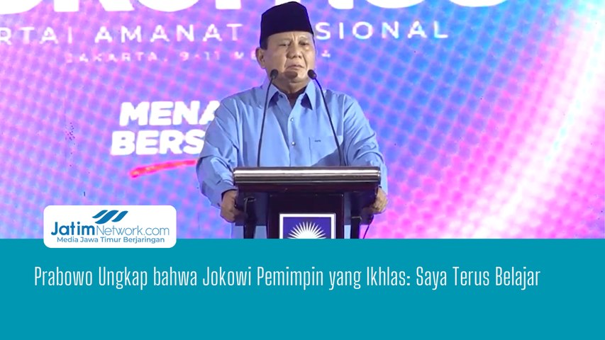 Prabowo Ungkap bahwa Jokowi Pemimpin yang Ikhlas: Saya Terus Belajar