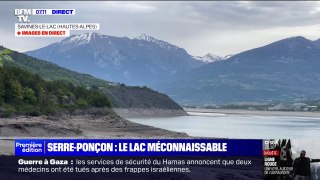 Serre-Ponçon: le lac artificiel, rempli de bois amené par les crues, est méconnaissable