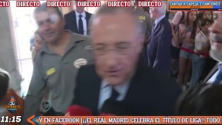 Florentino ve un micrófono de El Chiringuito durante la celebración y va directo: su frase se hace viral
