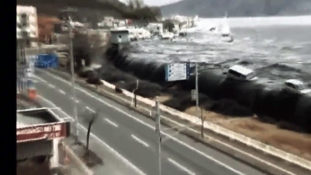 Dramatic footage of the tsunami that hit Japan