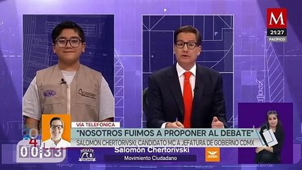 Salomón Chertorivski comparte su experiencia post debate vía telefónica