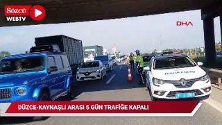 Anadolu Otoyolu'nun Düzce- Kaynaşlı arası 5 gün trafiğe kapalı