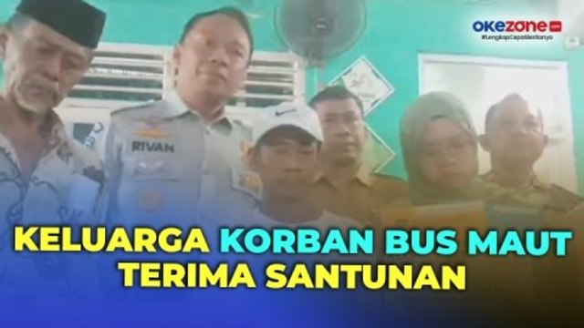 Keluarga Korban Kecelakaan Bus Rombongan SMK Lingga Kencana Terima Santunan Rp60 Juta