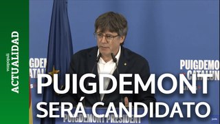 Puigdemont anuncia que se presentará como candidato a la investidura
