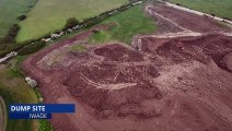 Drone footage shows scale of dump site