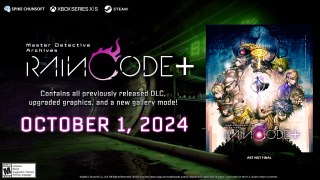 Master Detective Archives Rain Code Plus Official Announcement Trailer