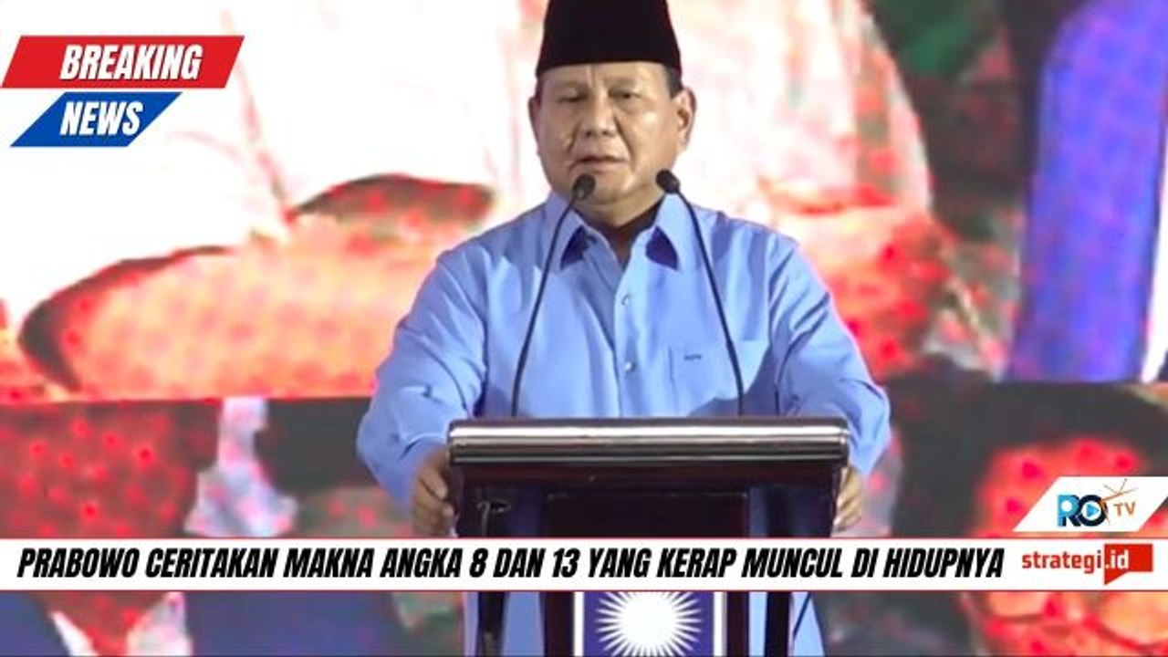 Prabowo Ceritakan Makna Angka 8 dan 13 yang Kerap Muncul di Hidupnya