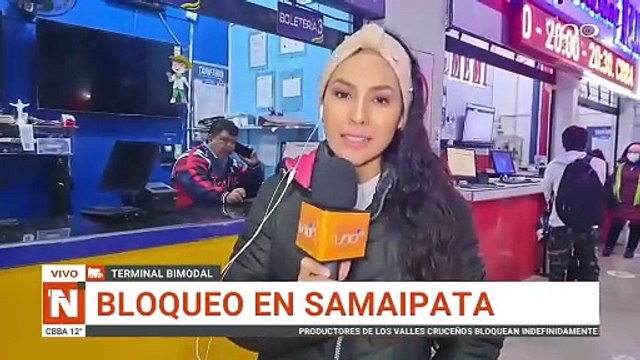 BLOQUEOS EN SAMAIPATA Y SAN PABLO IMPIDE VENTA NORMAL DE PASAJES EN BIMODAL