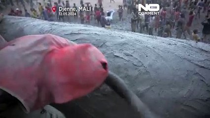 الأهالي يرممون الجامع الكبير في مالي.. درّة العمارة التقليدية وأضخم مسجد طيني في العالم