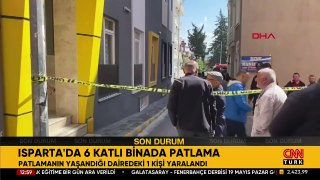 Isparta'da 6 katlı binada patlama: 1 yaralı