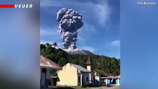 Indonesia’s Mount Ibu Erupts for the Second Time Within a Week