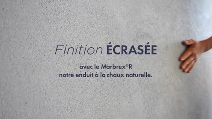 Finition ÉCRASÉE - Enduit à la chaux naturelle Mercadier Marbrex®R