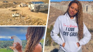 Family live off-grid in the desert after buying land from Facebook Marketplace