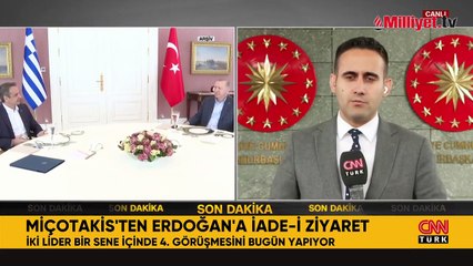 Erdoğan-Miçotakis görüşmesi başladı