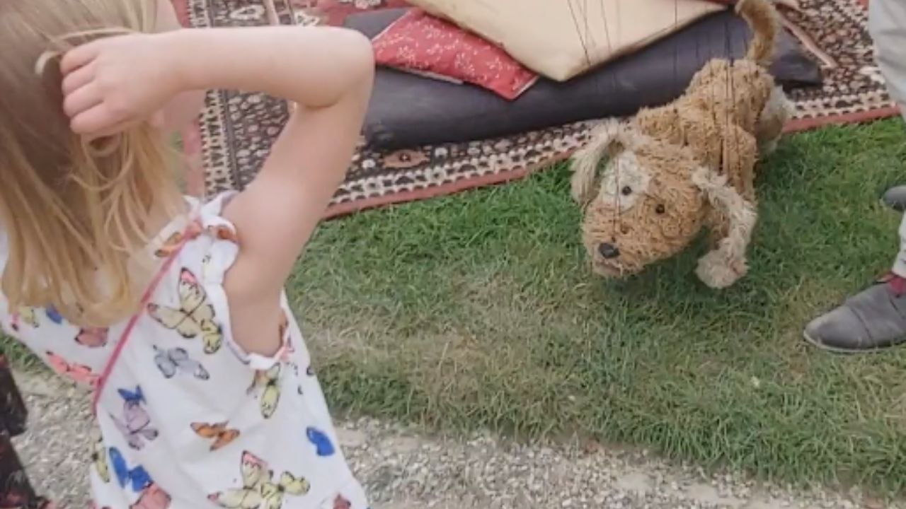 Therapy dog marionette spreads comfort and joy to those in need