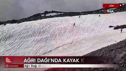 Ağrı Dağı zirvesinde renkli görüntüler