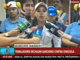 Trabajadores del edo. Aragua rechazan las sanciones impuestas por parte de EE.UU. a Venezuela