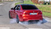 BMW M3 F80 with M Performance Exhaust - CRAZY Burnouts & Powerslides !