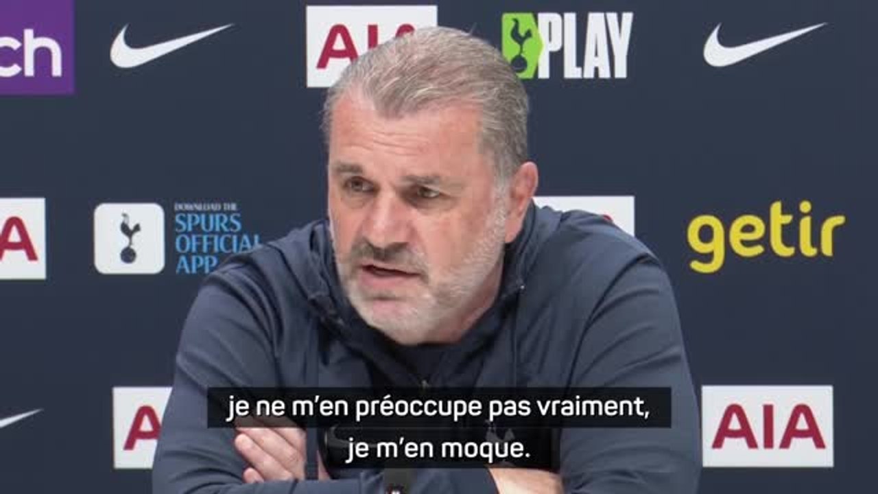 Tottenham - Postecoglou "se moque" de savoir si des fans veulent que Man. City gagne
