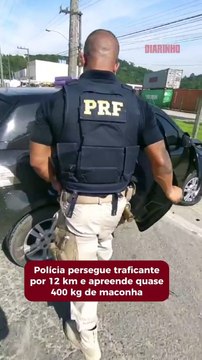 Polícia persegue traficante por 12 quilômetros e apreende quase 400 quilos de maconha