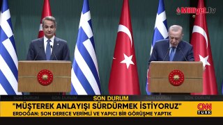 Erdoğan - Miçotakis zirvesi sonrası iki liderden önemli açıklamalar