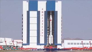 Shenzhou 18 Crew's Long March 2F Rocket Being Rolled Out On The Pad