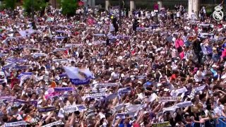 Los cánticos en la celebración: los jugadores del Real Madrid lo dieron todo en Cibeles