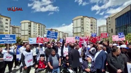 Van’da DEM’li belediyelerden atılan işçiler eylemde