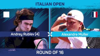 Rublev shocked by qualifier Muller at the Italian Open