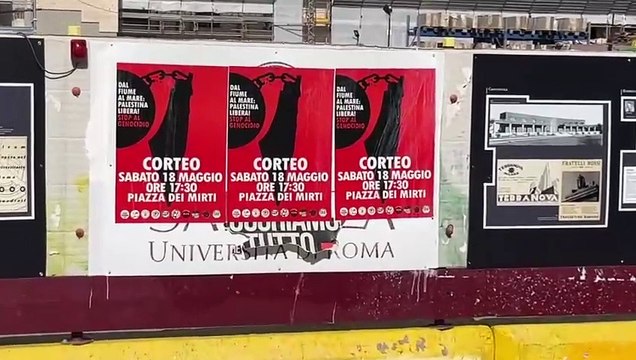 Sapienza, sui muri del rettorato scritte pro Palestina e contro la rettrice Polimeni