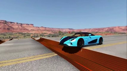 Cars vs Upside Down Speed Bumps - BeamNG Drive -  ULTIMATE Edition Compilation