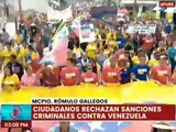 Población de Elorza se moviliza en respaldo al Pdte. Maduro y en rechazo al bloqueo de los EE.UU.