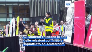 Gaza, nuove proteste nei campus nei Paesi Bassi e in Belgio per la Palestina e contro Israele