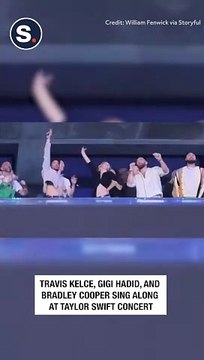 Travis Kelce, Gigi Hadid, and Bradley Cooper Sing Along at Taylor Swift Concert