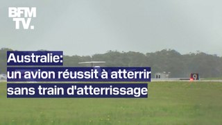 Australie: un avion, avec trois personnes à son bord, atterrit sans train d'atterrissage sans faire de victime