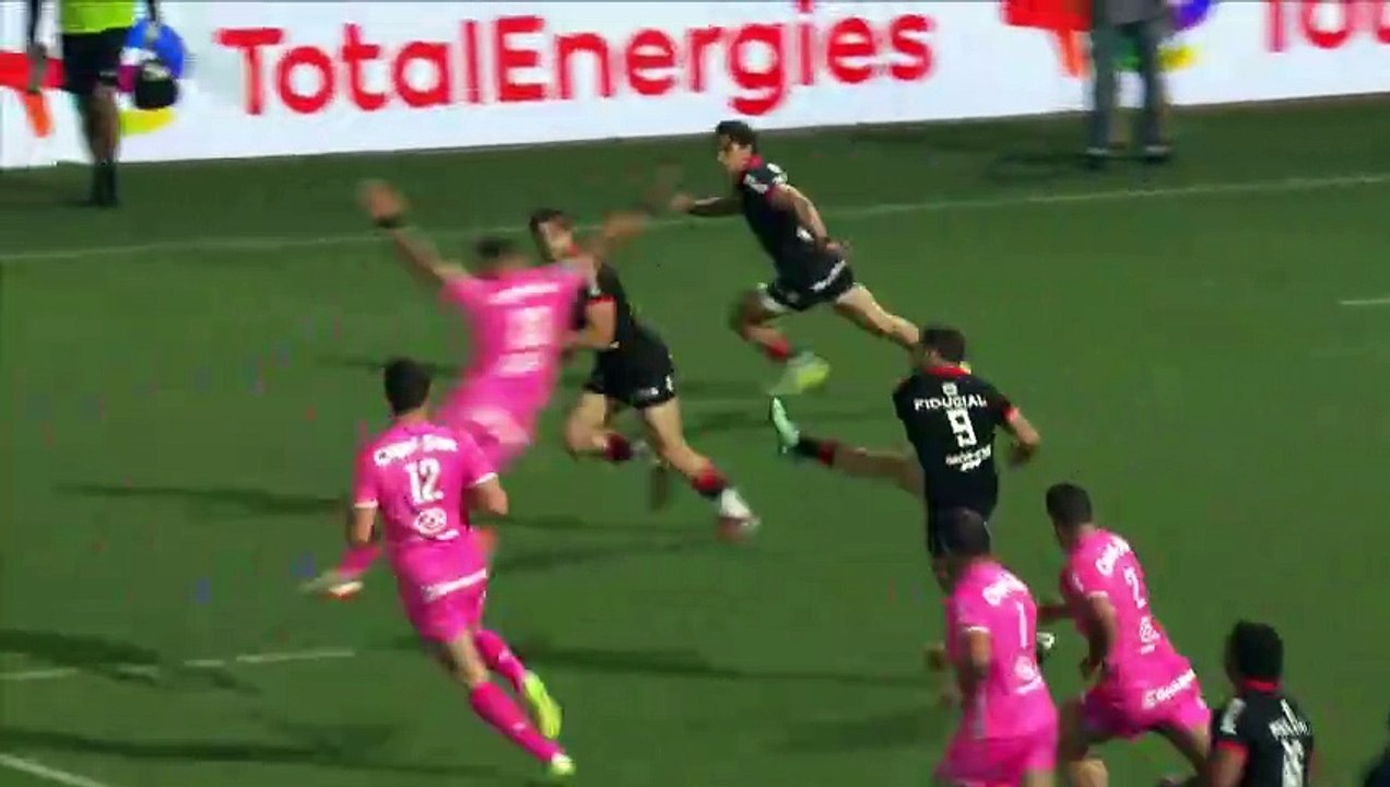 TOP 14 - Essai de Thomas RAMOS (ST) - Stade Toulousain - Stade Français Paris