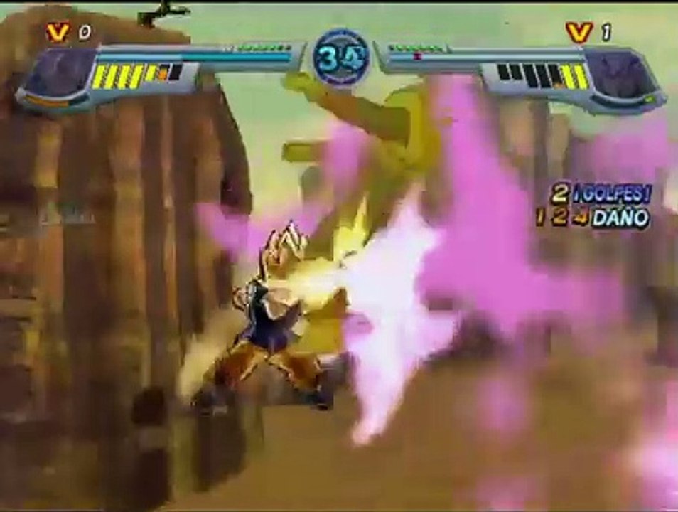 Dragon Ball Z: Infinite World PS2 - Goku SS4 VS Baby Vegeta #dragonballgame #dbgt RJ ANDA