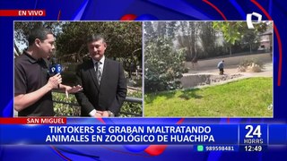 Tiktokers se graban maltratando animales en zoológico de Huachipa