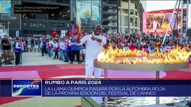 DEPORTES TELESUR 13-05-2024 La llama olímpica pasará por la alfombra roja del Festival de Cannes 2024.