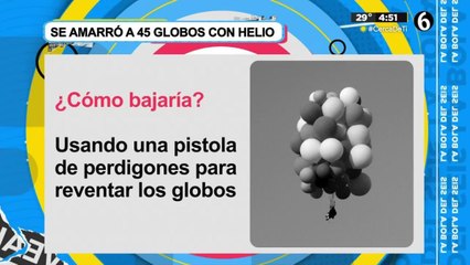 Hombre se amarra a 45 globos de helio y esto pasó