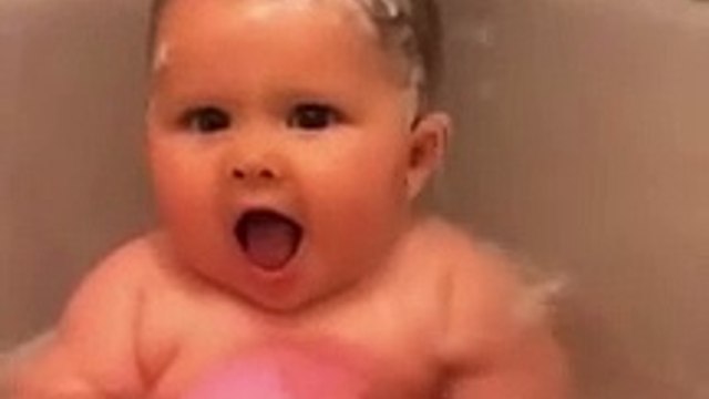 Cute Baby Bath Time #shorts
