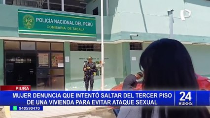 Piura: empleada intenta arrojarse de tercer piso para evitar ser violada por el hijo de su jefe