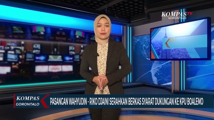 Pasangan Wahyudin dan Riko Djaini Serahkan Berkas Syarat Dukungan ke KPU Boalemo