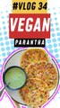 enhance your taste buds with vegan patantha! a new kinda chapati style breakfast☕ with plant based protein.