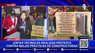 Miraflores: juntas vecinales realizan protesta contra constructoras