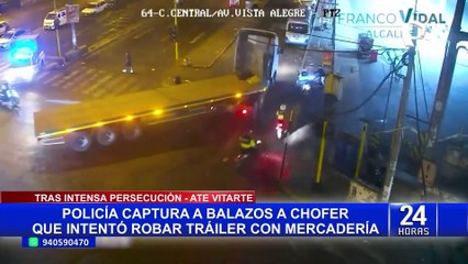 Télécharger la video: Ate Vitarte: a balazos capturan a conductor que intentó robar tráiler