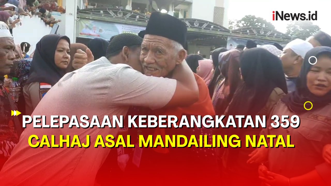 Suasana Haru Iringi Pelepasan Keberangkatan 359 Jemaah Calon Haji Asal Mandailing Natal